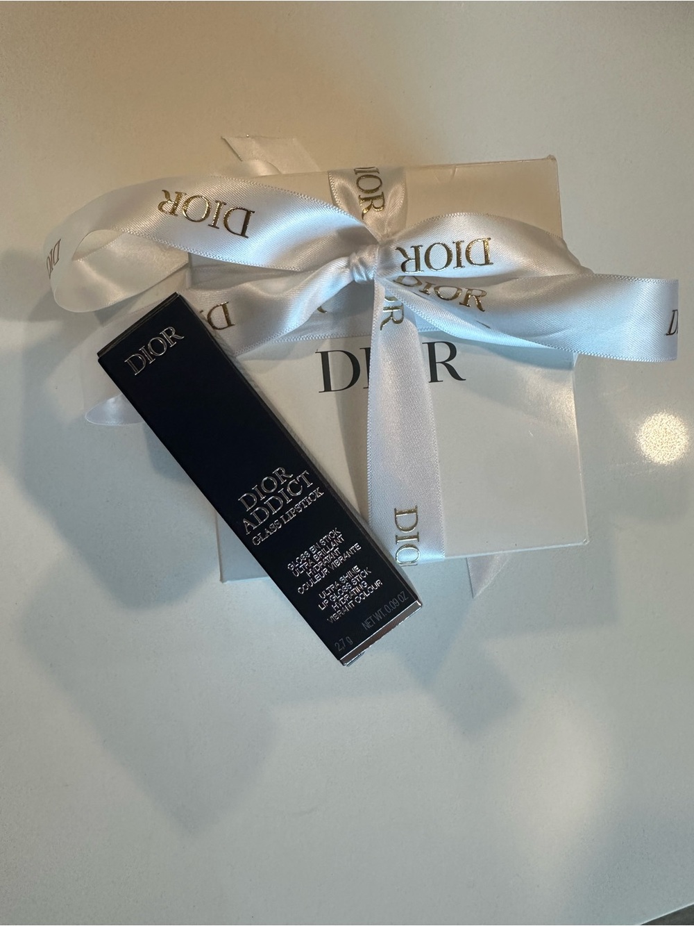 NWT Dior Beauty 2-pcs Bundle - Red CD Pouch + Dior Addict Glass Lip (344)